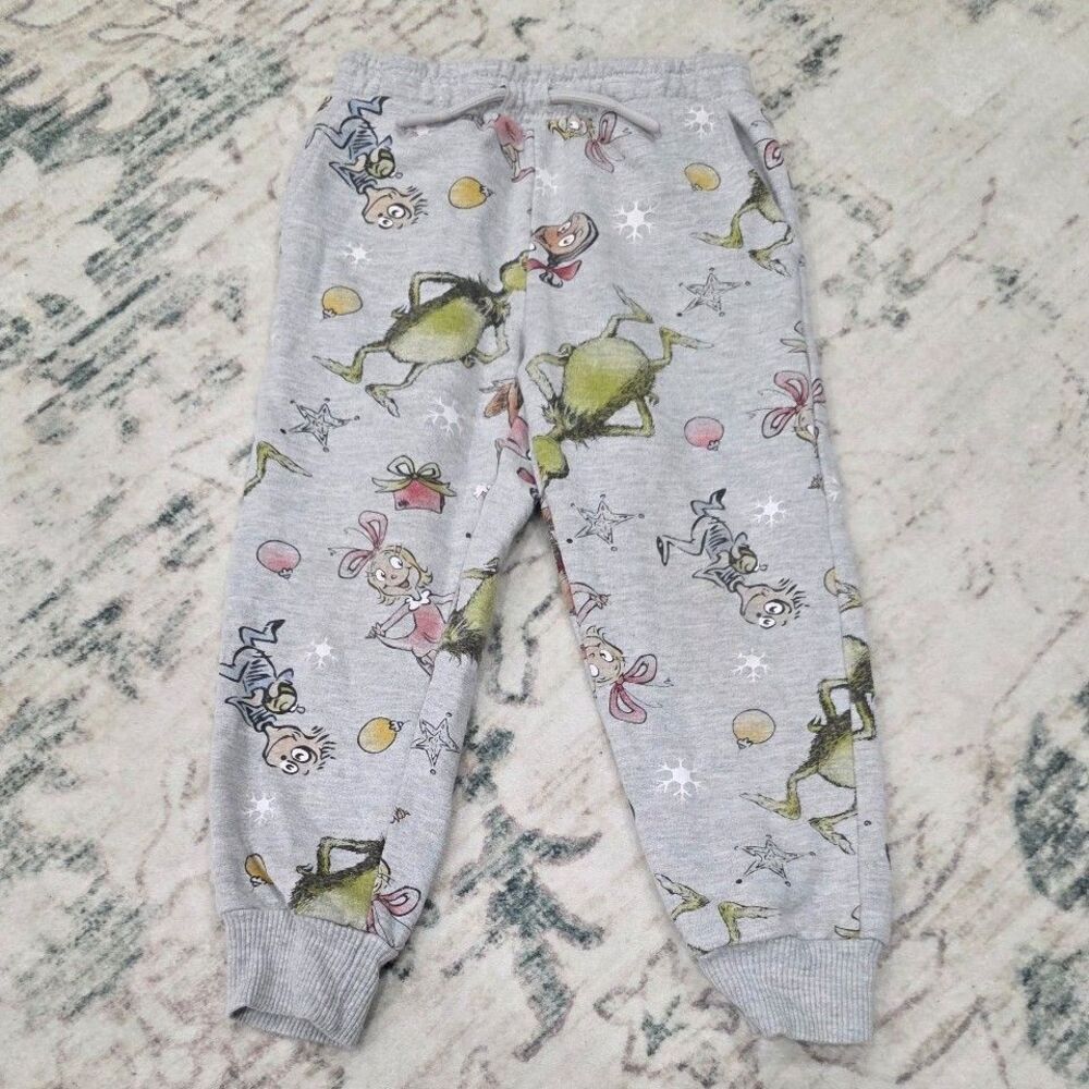 The Grinch Gray Graphic Jogger Sweat Pants 3T